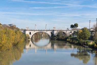 Roma (İtalya) - Tiber Nehri ve Flaminio Köprüsü
