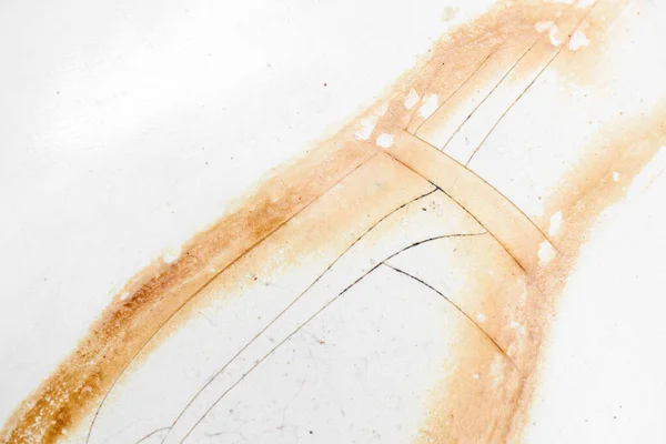 Ржавчина Царапины Белой Эмалированной Поверхности Чугунной Ванны Вблизи — стоковое фото