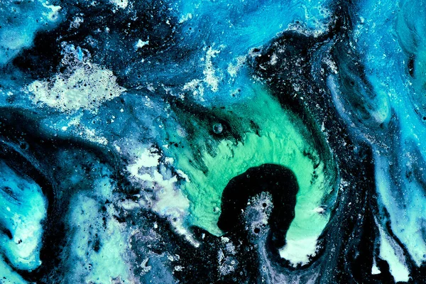 Astratto Fondo Vernice Liquida Una Vista Dallo Spazio Mare Oceano — Foto Stock