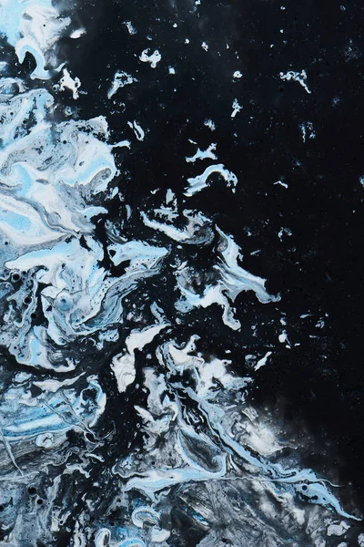 Abstraktní Tekutý Nátěr Exoplanet Pozadí Bílé Sněhové Ledové Kry Moři — Stock fotografie