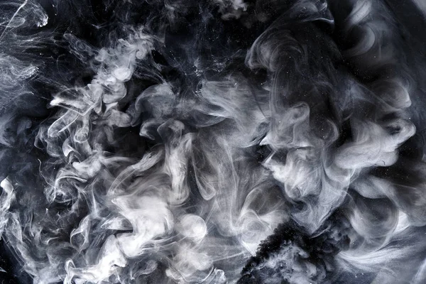Abstract Black White Swirling Smoke Background Cumulus Thunderclouds Mysterious Frightening — Stock Photo, Image