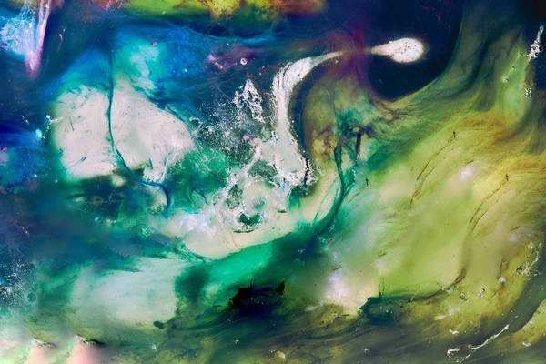 Abstract Watercolor Sea Background Dancing Ocean Paints Multi Colored Streams — ストック写真