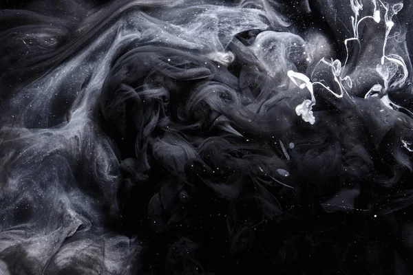 Abstraktní Černobílé Vířící Kouřové Pozadí Kumulus Bouřkových Mraků Tajemná Děsivá — Stock fotografie