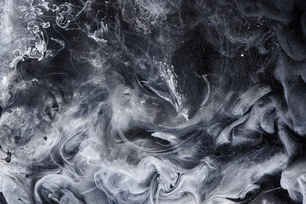 Fondo Humo Arremolinado Blanco Negro Abstracto Nubes Cúmulos Cielo Misterioso — Foto de Stock