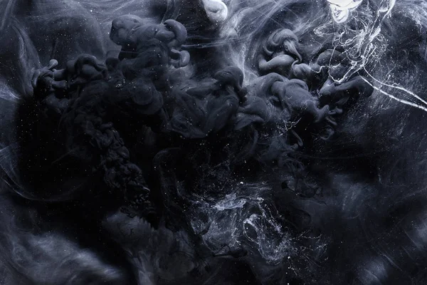 Abstract Black White Swirling Smoke Background Cumulus Thunderclouds Mysterious Frightening — Stock Photo, Image