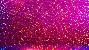 Soyut, parlak, pembe, pırıl pırıl parlayan arka plan. Sevgililer günü disko partisi. Renkli, yanardöner, pırıl pırıl arka plan kağıdı.