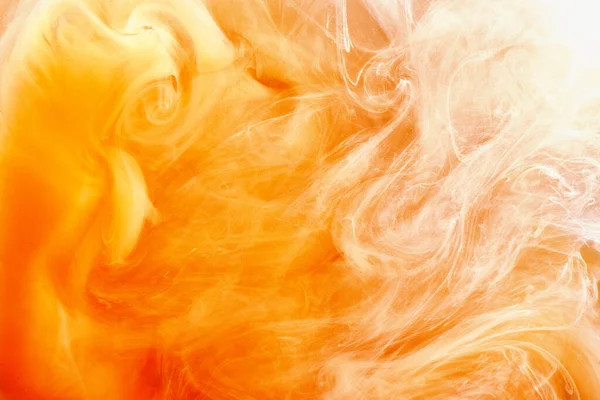 Abstract Kleurrijke Gele Oranje Mistachtergrond Levendige Rookwolken Perzikwolken — Stockfoto