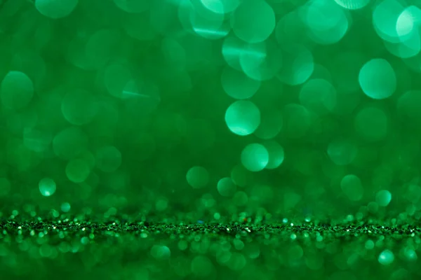 Abstrakte Frische Grüne Hintergrund Mit Bokeh Effekt Verschwommen Glänzende Pailletten — Stockfoto