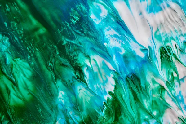 Abstract Fluid Blue Green Pattern Background Cosmic Sea Waves Stains — Stock Photo, Image