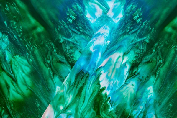 Fondo Patrón Verde Azul Fluido Abstracto Ondas Cósmicas Del Mar — Foto de Stock