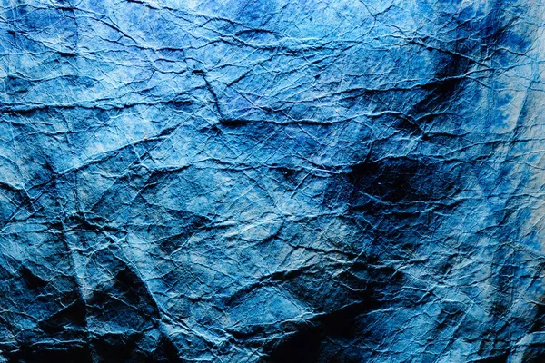Streszczenie Widmo Niebieskie Tło Tapety Zgnieciony Papier Tekstury Głęboki Kolor — Zdjęcie stockowe