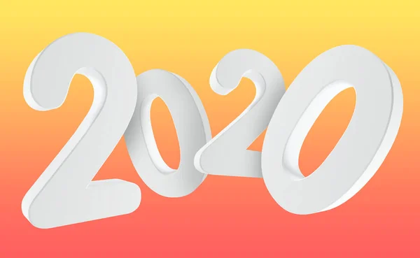 2020 Design Symbolu Požárního Gradientu Ilustrace Vykreslení — Stock fotografie