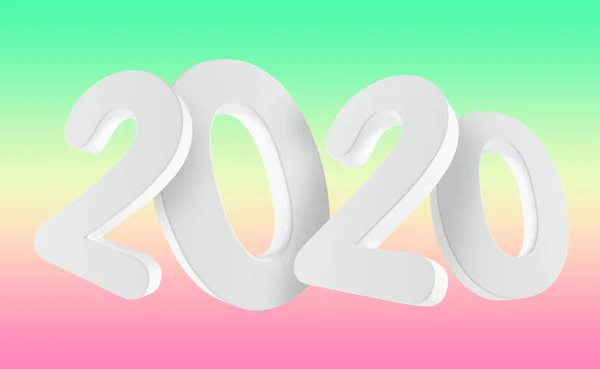 2020 symbol design 3d-illustration