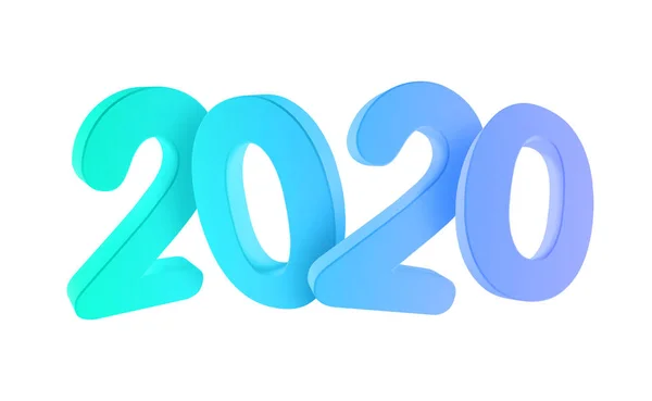 2020 Happy New Year Elegant Design 2020 Logo Red Numbers — Stock Photo, Image