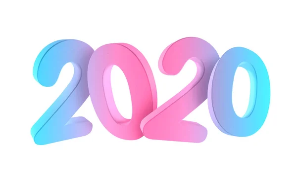 2020 year. Letter of year 2021. 3d render