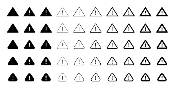 Προσοχή Πακέτο Εικονίδιο Ορισμός Εικονιδίων Κινδύνου — Διανυσματικό Αρχείο
