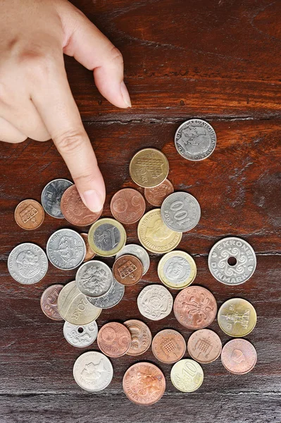 coin collection with old coins