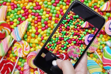 renkli şekerler için arka plan