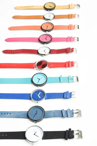 Sada barevné Náramkové hodinky — Stock fotografie