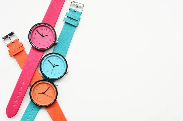 Conjunto de relojes de pulsera multicolores —  Fotos de Stock