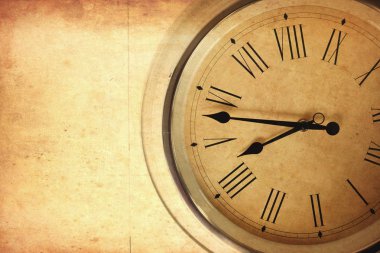 Closeup antika eski stil saat 