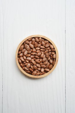 Pinto fasulye ahşap kase 