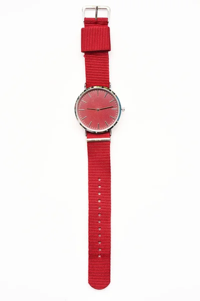 빨간 손목 시계 — 스톡 사진