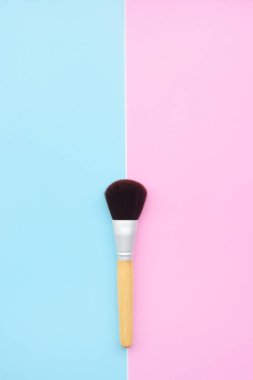 Makyaj fırçaları arka plan için Üstten Görünüm