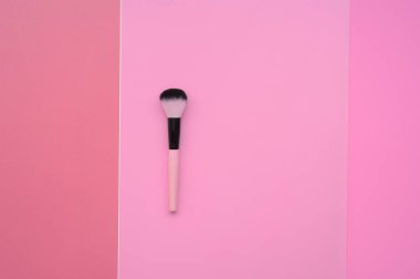 Makyaj fırçaları arka plan için Üstten Görünüm