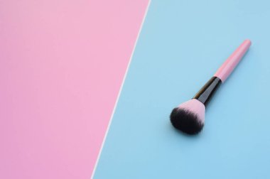 Makyaj fırçaları arka plan için Üstten Görünüm