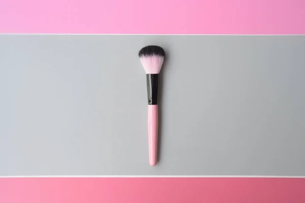 Top View Makeup Brushes Background — Stock Photo, Image