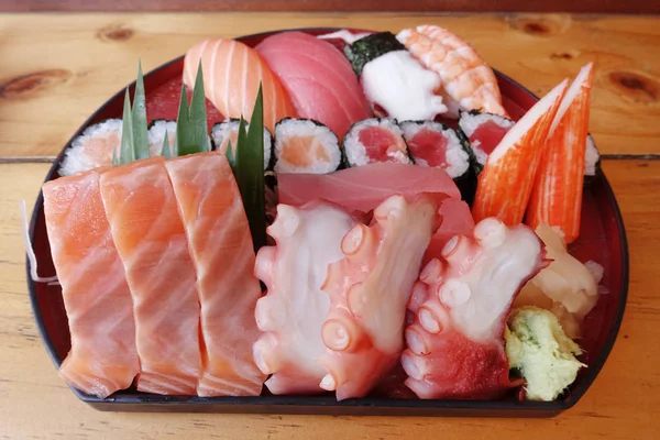 Närbild Sushi Set Japansk Mat — Stockfoto