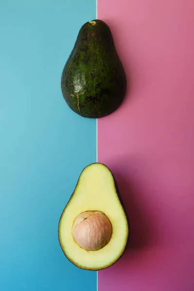 Nahaufnahme Der Halbierten Avocado Für Hintergrund — Stockfoto