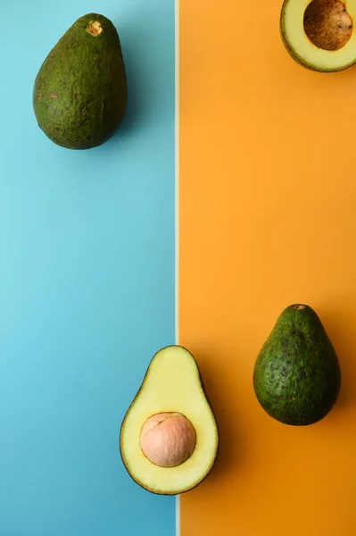 Close Van Avocado Gesneden Helft Voor Achtergrond — Stockfoto