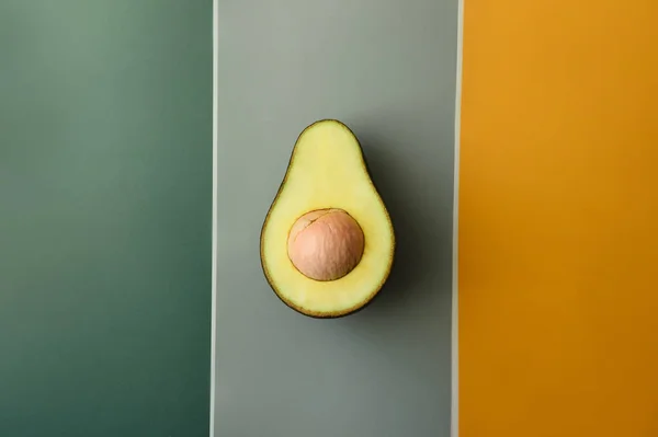 Close Van Avocado Gesneden Helft Voor Achtergrond — Stockfoto