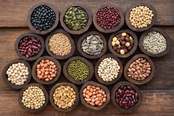 Collection Different Legumes Background — Stock Photo, Image