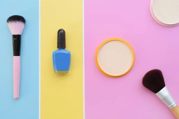 Collectie Make Cosmetische Schoonheidsproducten — Stockfoto