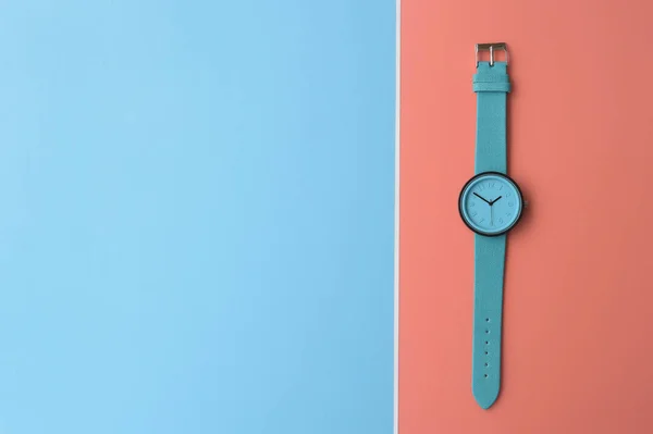 Close Van Blauwe Horloges Voor Achtergrond — Stockfoto