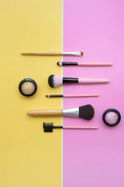 Colección Maquillaje Cosméticos Productos Belleza Arreglados — Foto de Stock