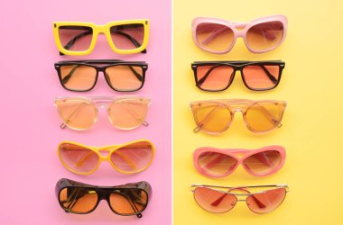 Arka plan için modern moda güneş gözlüğü
