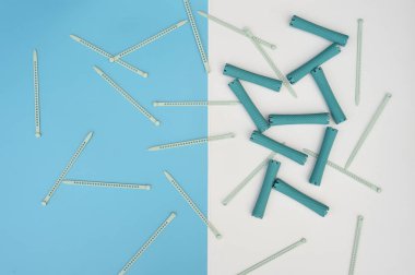 saç curlers arka plan için yakın çekim