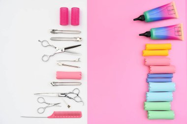 Arkaplan için profesyonel kuaför araçları