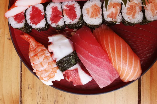 Comida Japonesa Sushi Sushi Salmão Atum — Fotografia de Stock