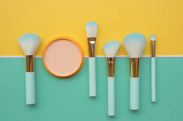 Colección Maquillaje Cosméticos Productos Belleza Arreglados — Foto de Stock