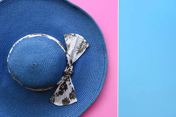 Primer Plano Del Sombrero Paja Verano Para Fondo — Foto de Stock