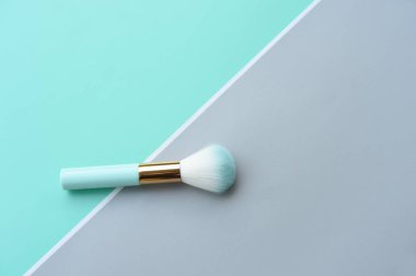 Makyaj fırçaları arka plan için Üstten Görünüm