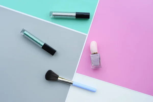 Collectie Make Cosmetische Schoonheidsproducten — Stockfoto