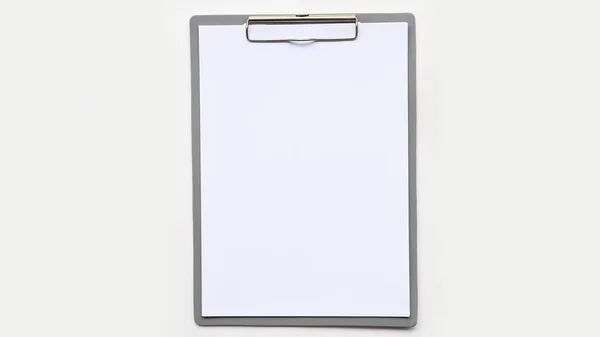 Close Empty Paper Isolated White Background — Stock Photo, Image