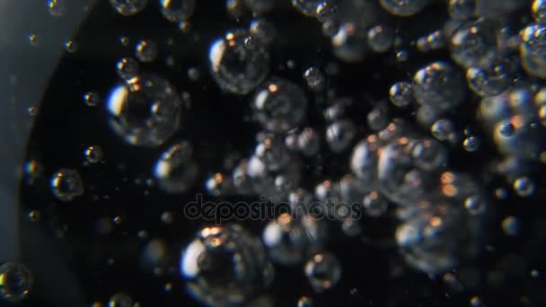 Orbes congelados en textura de agua — Vídeo de stock