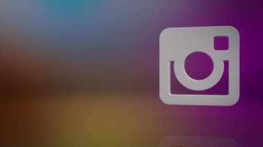 Instagram simgesini metin arka plan